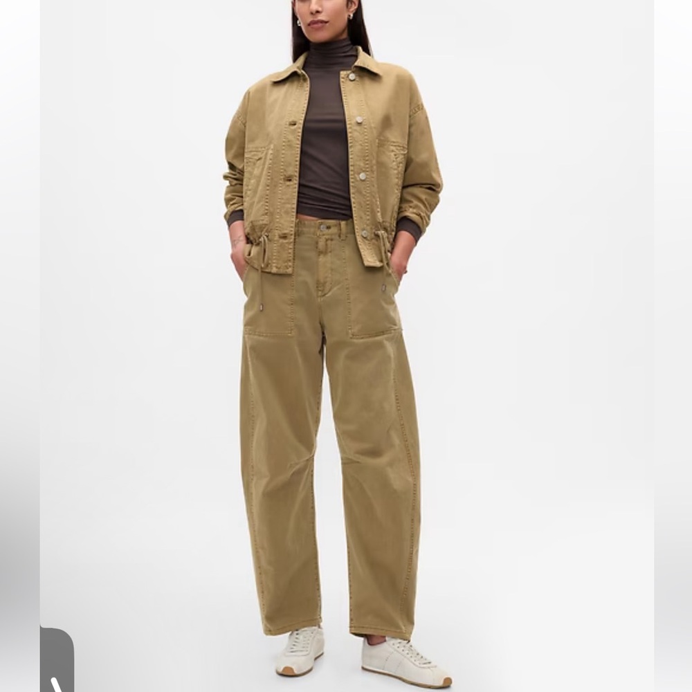 GAP Tan Barrel Leg Pants